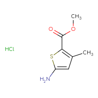 Chemical structure of methyl 5-amino-3-methylthiophene-2-carboxylate hydrochloride - CSSB00000704429