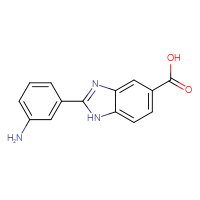 Chemical structure of 2-(3-aminophenyl)-1H-1,3-benzodiazole-5-carboxylic acid - CSSB00014798723