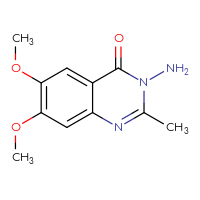 Chemical structure of 3-amino-6,7-dimethoxy-2-methyl-3,4-dihydroquinazolin-4-one - CSSB00000721743
