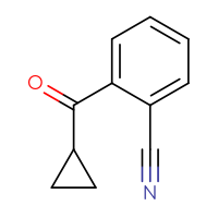 Chemical structure of 2-cyclopropanecarbonylbenzonitrile - CSSB00000080833