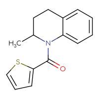 Chemical structure of 2-methyl-1-(thiophene-2-carbonyl)-1,2,3,4-tetrahydroquinoline - CSSB00000482316