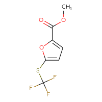 Chemical structure of methyl 5-[(trifluoromethyl)sulfanyl]furan-2-carboxylate - CSSB00050332306