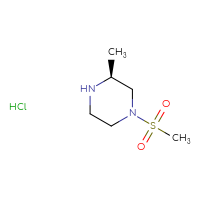 Chemical structure of (3S)-1-methanesulfonyl-3-methylpiperazine hydrochloride - CSSB21397803036