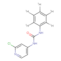 Chemical structure of 1-(2-chloropyridin-4-yl)-3-[(2,3,4,5,6-²H₅)phenyl]urea - CSSB00160476709