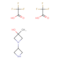 Chemical structure of 3-methyl-[1,3'-biazetidin]-3-ol; bis(trifluoroacetic acid) - CSSB00025749626