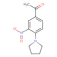 Chemical structure of 1-[3-nitro-4-(pyrrolidin-1-yl)phenyl]ethan-1-one - CSSB00000251136