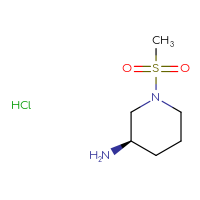 Chemical structure of (3R)-1-methanesulfonylpiperidin-3-amine hydrochloride - CSSB06354213023