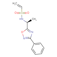 Chemical structure of N-[(1S)-1-(3-phenyl-1,2,4-oxadiazol-5-yl)ethyl]ethene-1-sulfonamide - CSSB21332097262