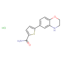 Chemical structure of 5-(3,4-dihydro-2H-1,4-benzoxazin-6-yl)thiophene-2-carboxamide hydrochloride - CSSB00000743422