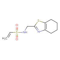 Chemical structure of N-[(4,5,6,7-tetrahydro-1,3-benzothiazol-2-yl)methyl]ethene-1-sulfonamide - CSSB02138435974