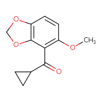 Chemical structure of 4-cyclopropanecarbonyl-5-methoxy-2H-1,3-benzodioxole - CSSB20814001251