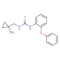 Chemical structure of 3-[(1-methylcyclopropyl)methyl]-1-(2-phenoxyphenyl)thiourea - CSSB02101294895