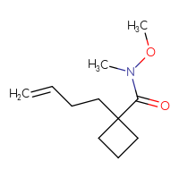 Chemical structure of 1-(but-3-en-1-yl)-N-methoxy-N-methylcyclobutane-1-carboxamide - CSSB14854240346