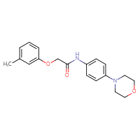 Chemical structure of 2-(3-methylphenoxy)-N-[4-(morpholin-4-yl)phenyl]acetamide - CSSB00026089191