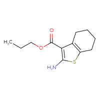 Chemical structure of propyl 2-amino-4,5,6,7-tetrahydro-1-benzothiophene-3-carboxylate - CSSB00000028276