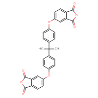 Chemical structure of 5-[4-(2-{4-[(1,3-dioxo-1,3-dihydro-2-benzofuran-5-yl)oxy]phenyl}propan-2-yl)phenoxy]-1,3-dihydro-2-benzofuran-1,3-dione - CSSB00000073276