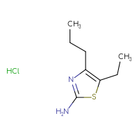 Chemical structure of 5-ethyl-4-propyl-1,3-thiazol-2-amine hydrochloride - CSSB00025749144