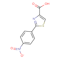 Chemical structure of 2-(4-nitrophenyl)-1,3-thiazole-4-carboxylic acid - CSSB00000361363