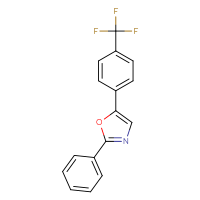 Chemical structure of 2-phenyl-5-[4-(trifluoromethyl)phenyl]-1,3-oxazole - CSSB06589895619