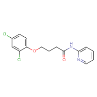 Chemical structure of 4-(2,4-dichlorophenoxy)-N-(pyridin-2-yl)butanamide - CSSB00046143640