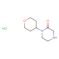 Chemical structure of 1-(oxan-4-yl)piperazin-2-one hydrochloride - CSSB00016993007