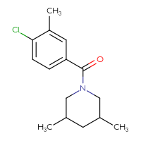 Chemical structure of 1-(4-chloro-3-methylbenzoyl)-3,5-dimethylpiperidine - CSSB02005080524