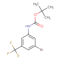 Chemical structure of tert-butyl N-[3-bromo-5-(trifluoromethyl)phenyl]carbamate - CSSB00012291870