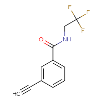 Chemical structure of 3-ethynyl-N-(2,2,2-trifluoroethyl)benzamide - CSSB03556310834