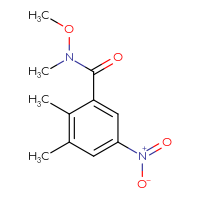 Chemical structure of N-methoxy-N,2,3-trimethyl-5-nitrobenzamide - CSSB06805414529