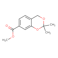 Chemical structure of methyl 2,2-dimethyl-2,4-dihydro-1,3-benzodioxine-7-carboxylate - CSSB03559670378