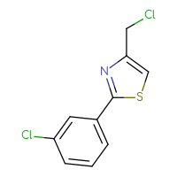 Chemical structure of 4-(chloromethyl)-2-(3-chlorophenyl)-1,3-thiazole - CSSB00000230092