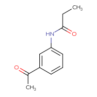 Chemical structure of N-(3-acetylphenyl)propanamide - CSSB00000155548