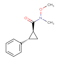 Chemical structure of (1S,2S)-N-methoxy-N-methyl-2-phenylcyclopropane-1-carboxamide - CSSB00103313075
