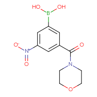 Chemical structure of [3-(morpholine-4-carbonyl)-5-nitrophenyl]boronic acid - CSSB00020624883