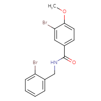 Chemical structure of 3-bromo-N-[(2-bromophenyl)methyl]-4-methoxybenzamide - CSSB00056001136