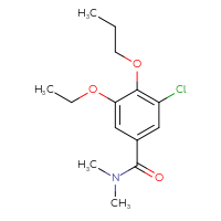 Chemical structure of 3-chloro-5-ethoxy-N,N-dimethyl-4-propoxybenzamide - CSSB00104078027