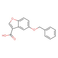 Chemical structure of 5-(benzyloxy)-1-benzofuran-3-carboxylic acid - CSSB00012322576