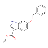 Chemical structure of methyl 6-(benzyloxy)-1H-indole-3-carboxylate - CSSB00011006118