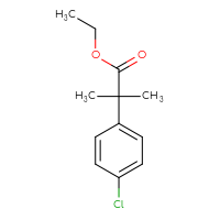 Chemical structure of ethyl 2-(4-chlorophenyl)-2-methylpropanoate - CSSB00011435809