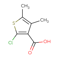 Chemical structure of 2-chloro-4,5-dimethylthiophene-3-carboxylic acid - CSSB00000702978
