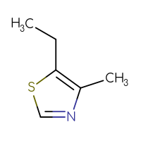 Chemical structure of 5-ethyl-4-methyl-1,3-thiazole - CSSB00012000403