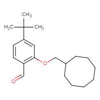 Chemical structure of 4-tert-butyl-2-(cyclooctylmethoxy)benzaldehyde - CSSB21414473650
