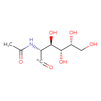 Chemical structure of N-[(2R,3R,4R,5R)-3,4,5,6-tetrahydroxy-1-oxo(1-¹³C)hexan-2-yl]acetamide - CSSB06741698029