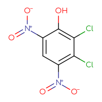 Chemical structure of 2,3-dichloro-4,6-dinitrophenol - CSSB00010131676