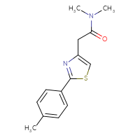 Chemical structure of N,N-dimethyl-2-[2-(4-methylphenyl)-1,3-thiazol-4-yl]acetamide - CSSB00049003554