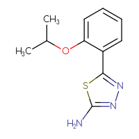 Chemical structure of 5-[2-(propan-2-yloxy)phenyl]-1,3,4-thiadiazol-2-amine - CSSB00000292174