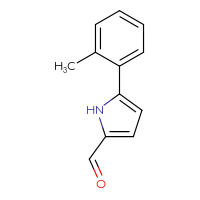 Chemical structure of 5-(2-methylphenyl)-1H-pyrrole-2-carbaldehyde - CSSB00021287393