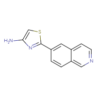 Chemical structure of 2-(isoquinolin-6-yl)-1,3-thiazol-4-amine - CSSB13342917127
