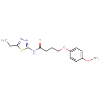 Chemical structure of N-(5-ethyl-1,3,4-thiadiazol-2-yl)-4-(4-methoxyphenoxy)butanamide - CSSB00027824469