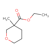 Chemical structure of ethyl 3-methyloxane-3-carboxylate - CSSB00015391930